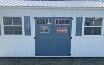 Utility-8-Walls-Exterior-400x250 Utility Shed 8′ Walls, 10’x20′, Double Door