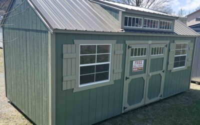Utility-Front-Angle-2-400x250 Utility Shed - 10x20 with Dormer Package