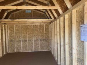 Grey Lofted Barn 10x15 Interior
