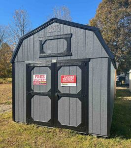 Grey Lofted Barn 10x16 Exterior